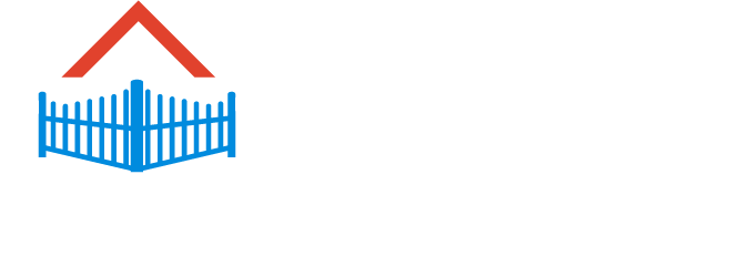 a logo for a fence deck